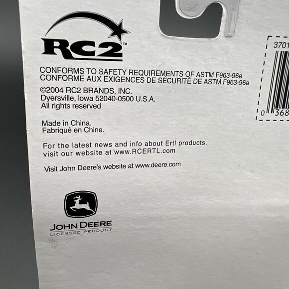 2004 JOHN DEERE FARM TRACTOR 37016 1/64 SCALE DIECAST ERTL - Picture 6 of 7